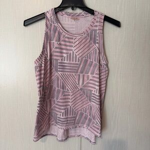 CALIA by Carrie Underwood Geometric Pink and Black Tank Top
